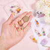 Copper Wire Wrapped Natural Gemstone Pendants PALLOY-FH00038-3