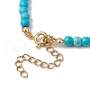 2Pcs Synthetic Turquoise Beaded Bracelets BJEW-JB11417-6