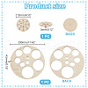 AHADERMAKER 2Pcs 2 Styles Wood Measuring Tool for Toy Car Tire TOOL-GA0001-92-2
