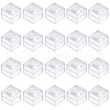 CHGCRAFT 20Pcs Transparent Plastic Ring Viewer Magnifier Boxes CON-CA0001-024-1