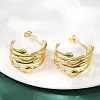 304 Stainless Steel C-Shaped Cuff Earrings EJEW-U070-02G-3