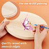 Unfinished Natural Beech Wood Cabochons for DIY Handmade WOOD-WH0125-12-3