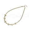 304 Stainless Steel Irregular Twisted Chain Spiral Bib Necklaces for Women NJEW-B127-01G-01-2
