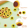 HOBBIESAY 48Pcs 2 Styles Opaque Resin Pendants RESI-HY0001-19-4