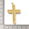 Rack Plating Brass Micro Pave Cubic Zirconia Pendants KK-G500-15G-3