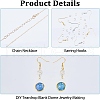 DIY Blank Dome Brass & Iron Earring & Necklace Making Kits DIY-HS0001-05A-4