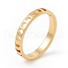 304 Stainless Steel Moon Phase Finger Ring for Women RJEW-A006-03G-2