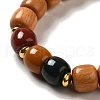 Wood Bead Bracelets BJEW-B080-27C-2