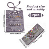 GOMAKERER 2Pcs Retro Rectangle Silk Zipper Roll Pouches ABAG-GO0001-02A-2