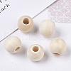 Unfinished Natural Wood European Beads WOOD-Q041-04E-5