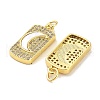 Brass Micro Pave Cubic Clear Zirconia Pendants KK-K365-26G-2