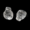 Natural Quartz Crystal Carved Half Hole Beads G-K367-02C-2