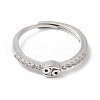 Rack Plating Brass Clear Cubic Zirconia Constellation Adjustable Rings for Women RJEW-S407-08P-11-2