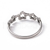 201 Stainless Steel Star Wrap Finger Ring for Women RJEW-J051-24P-3