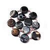 Natural Striped Agate/Banded Agate Coin Beads Strands G-NH0040-01G-4