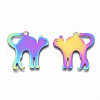 Ion Plating(IP) 201 Stainless Steel Pendants STAS-R114-022-2