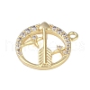 Brass Micro Pave Clear Cubic Zirconia Pendants FIND-B077-02G-04-2