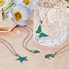 FIBLOOM 4Pcs 4 Style Mood Necklaces Set NJEW-FI0001-33-5