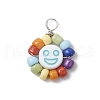Acrylic & Glass & Copper Pendants PALLOY-JF03892-04-3