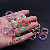 Transparent Resin Finger Rings WGC4E19-01-1