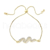 Aloy Rhinestone Slider Bracelets BJEW-H206-02G-1