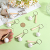SOFPLATE 12Pcs Mini Baseball PU Leather Pendant Keychain with Wood Baseball Bat DIY-SP0001-51A-3