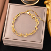 304 Stainless Steel Satellite Chains Bracelets BJEW-Z106-01G-1