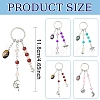 Glass & Alloy & Natural Amethyst Keychain KEYC-YW00146-01-3