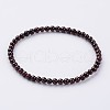 Natural Garnet Beaded Stretch Bracelets BJEW-JB02459-05-7