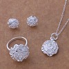 Brass Pendant Necklace & Stud Earring & Ring FS-WG54E60-08-1