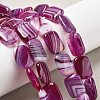 Natural Banded Agate Beads Strands G-K392-B08-13x18mm-1