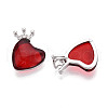 Brass Micro Pave Clear Cubic Zirconia Pendants KK-N264-01P-2
