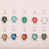 Globleland 10Pcs 10 Styles Natural & Synthetic Mixed Gemstone Pendants G-GL0001-06-4