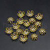 Plated Iron Fancy Bead Caps X-IFIN-S696-19G-3