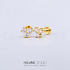 Stainless Steel Micro Pave Clear Cubic Zirconia Cartilage Earrings for Women Men WG126FA-16-1