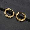 Ion Plating(IP) 304 Stainless Steel Grooved Hoop Earrings EJEW-M218-01A-G-2