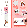 PU Leather & Cotton Name Marker Keychain AJEW-WH0514-019-2