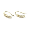 Brass Micro Pave Cubic Zirconia Earring Hooks KK-C048-13E-G-1