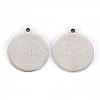 Non-Tarnish 201 Stainless Steel Etched Pendants STAS-Q238-002-2