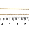 1mm Brass Ball Chain Adjustable Slider Necklaces KK-K398-28G-5