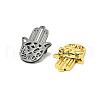 12Pcs 3 Colors Hamsa Hand 201 Stainless Steel Brooches for Backpack Clothes JEWB-A033-14-3