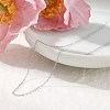 1MM 304 Stainless Steel Cable Chain Necklaces NJEW-T016-15P-3
