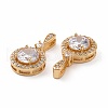 Brass Micro Pave Cubic Zirconia Pendants KK-E068-VC445-3