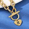 Golden 304 Stainless Steel Charm Bracelets NJEW-K284-01G-R-2