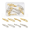 8Pcs 8 Styles Brass Clear Cubic Zirconia Watch Band Clasps ZIRC-TA0001-17-10