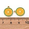 Fruit Seris 304 Stainless Steel Enamel Charms STAS-U060-03G-03-3