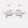 Original Color Blacnk Stamping Tag Fish Charms 304 Stainless Steel Pendants X-STAS-Q053-2