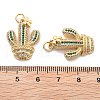 Rack Plating Brass Micro Pave Cubic Zirconia Pendants KK-H449-69G-RS-3