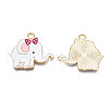 Rack Plating Alloy Enamel Pendants ENAM-T011-154B-3