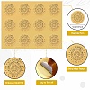 34 Sheets Self Adhesive Gold Foil Embossed Stickers DIY-WH0509-084-3